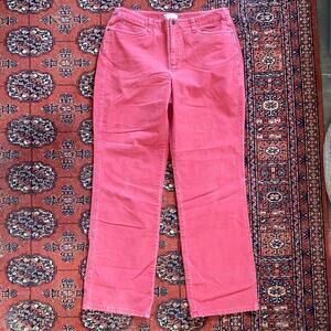 Talbots Women's 12 Pink 5-Pocket Jeans Style Stretch Cotton Corduroy Pants